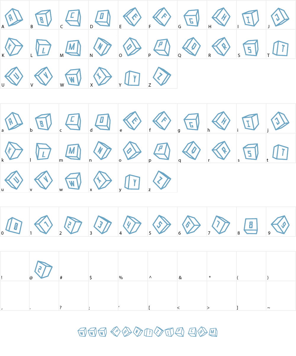 Cubox-3D ST Font Character
